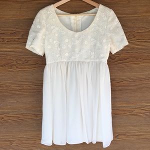 Vintage Handmade Embroidered Bridal Dress | Ivory